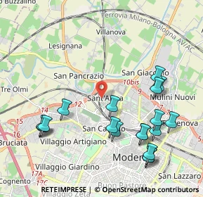 Mappa Via Renato Fucini, 41122 Modena MO, Italia (2.37278)