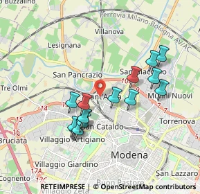 Mappa Via Renato Fucini, 41122 Modena MO, Italia (1.676)