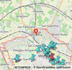Mappa Via Francesco Fiorentino, 41122 Modena MO, Italia (3.07111)