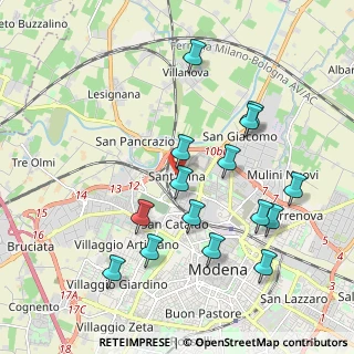 Mappa Via Francesco Fiorentino, 41122 Modena MO, Italia (2.05133)