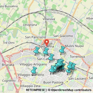 Mappa Via Francesco Fiorentino, 41122 Modena MO, Italia (2.4205)