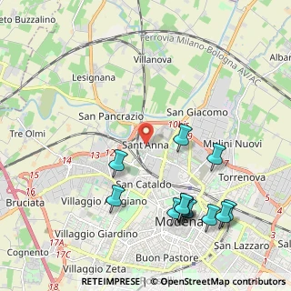 Mappa Via Francesco Fiorentino, 41122 Modena MO, Italia (2.46083)