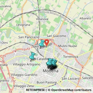 Mappa Viale Alessandro La Marmora, 41122 Modena MO, Italia (2.0645)