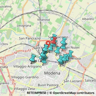 Mappa Viale Alessandro La Marmora, 41122 Modena MO, Italia (1.3305)
