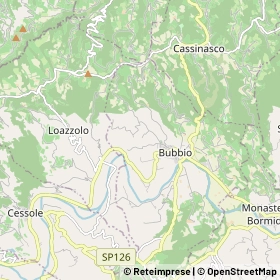 Mappa Bubbio