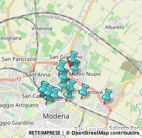 Mappa Via Somalia, 41122 Modena MO, Italia (1.62857)