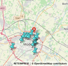 Mappa Via Jugoslavia, 41122 Modena MO, Italia (3.135)