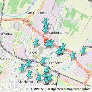 Mappa Viale del Mercato, 41122 Modena MO, Italia (1.1365)