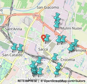 Mappa Via Gian Battista Bodoni, 41122 Modena MO, Italia (1.206)