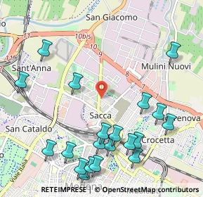 Mappa Via Gian Battista Bodoni, 41122 Modena MO, Italia (1.304)