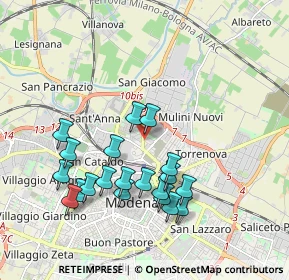 Mappa Via Gian Battista Bodoni, 41122 Modena MO, Italia (1.91)