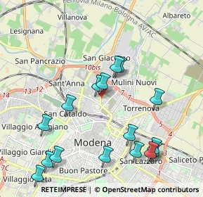 Mappa Via Gian Battista Bodoni, 41122 Modena MO, Italia (2.29875)