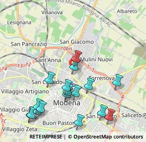 Mappa Via Gian Battista Bodoni, 41122 Modena MO, Italia (2.28)