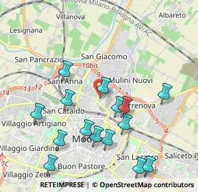 Mappa Via Gian Battista Bodoni, 41122 Modena MO, Italia (2.184)