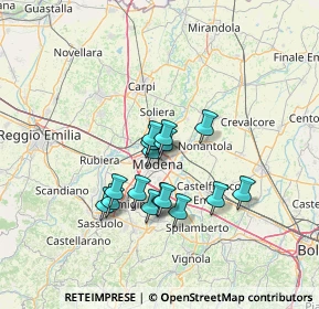 Mappa Via Gian Battista Bodoni, 41122 Modena MO, Italia (10.525)