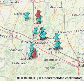 Mappa Via Gian Battista Bodoni, 41122 Modena MO, Italia (10.38667)