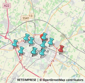 Mappa Via Gian Battista Bodoni, 41122 Modena MO, Italia (3.04182)
