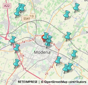 Mappa Via Gian Battista Bodoni, 41122 Modena MO, Italia (5.11813)