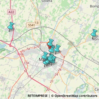 Mappa Via Canaletto Sud, 41122 Modena MO, Italia (3.71091)