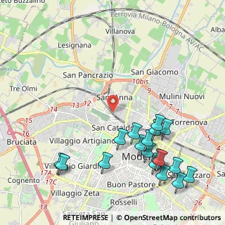Mappa Via Cesare Razzaboni, 41122 Modena MO, Italia (2.64333)