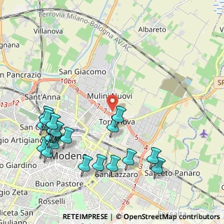Mappa Via Rovatti, 41122 Modena MO, Italia (2.5755)