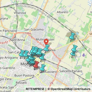 Mappa Via Rovatti, 41122 Modena MO, Italia (2.083)