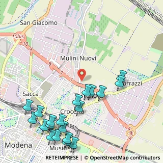 Mappa Via Rovatti, 41122 Modena MO, Italia (1.4045)