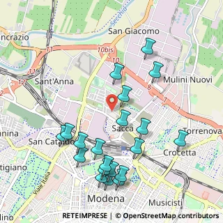 Mappa Via Arturo Anderlini, 41122 Modena MO, Italia (1.1295)