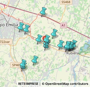 Mappa Via Ferruccio Tagliavini, 42122 Reggio nell'Emilia RE, Italia (3.56944)