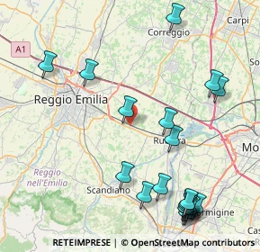 Mappa Via Ferruccio Tagliavini, 42122 Reggio nell'Emilia RE, Italia (10.5405)