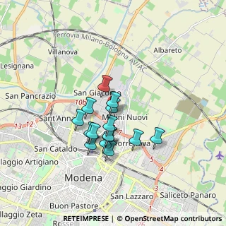 Mappa Via Vincenzo Brigatti, 41122 Modena MO, Italia (1.408)