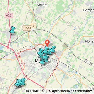 Mappa Via Austria, 41122 Modena MO, Italia (4.98923)