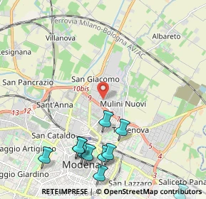 Mappa Via Austria, 41122 Modena MO, Italia (2.76364)