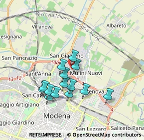 Mappa Via Austria, 41122 Modena MO, Italia (1.55143)