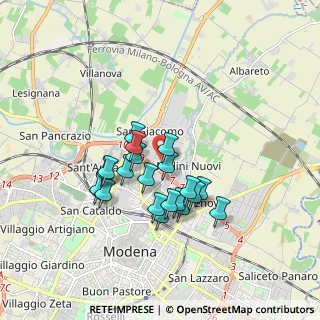 Mappa Via Austria, 41122 Modena MO, Italia (1.462)