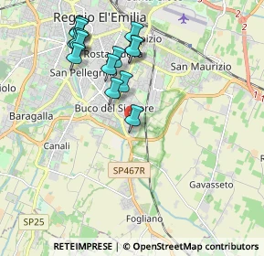 Mappa Via Aristotele, 42123 Reggio nell'Emilia RE, Italia (2.06333)