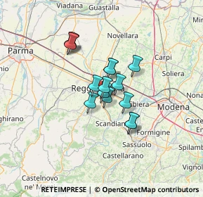 Mappa Via Aristotele, 42123 Reggio nell'Emilia RE, Italia (8.56933)