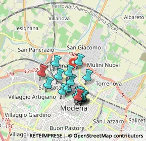 Mappa Via Agostino Paradisi, 41122 Modena MO, Italia (1.5185)