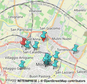 Mappa Via Agostino Paradisi, 41122 Modena MO, Italia (2.03462)