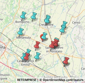 Mappa Via Terragli a Ponente, 40019 Sant'Agata Bolognese BO, Italia (7.43158)