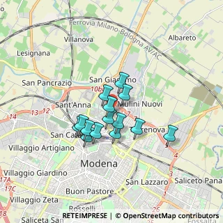 Mappa Via Europa, 41122 Modena MO, Italia (1.22571)