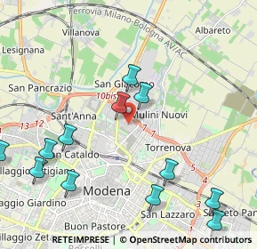 Mappa Via Norvegia, 41122 Modena MO, Italia (2.55917)