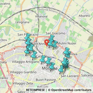 Mappa Via Benedetto Croce, 41122 Modena MO, Italia (1.92053)