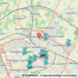 Mappa Via Benedetto Croce, 41122 Modena MO, Italia (2.54083)