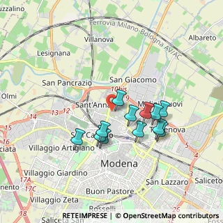 Mappa Via Benedetto Croce, 41122 Modena MO, Italia (1.51333)