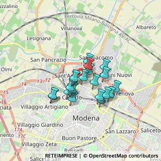 Mappa Via Benedetto Croce, 41122 Modena MO, Italia (1.2045)