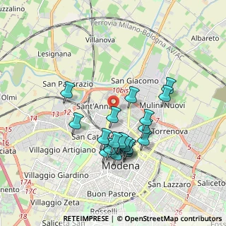 Mappa Via Benedetto Croce, 41122 Modena MO, Italia (1.666)