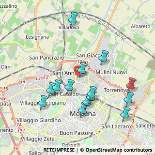 Mappa Via Benedetto Croce, 41122 Modena MO, Italia (2.07714)