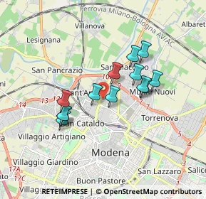 Mappa Via Benedetto Croce, 41122 Modena MO, Italia (1.43692)