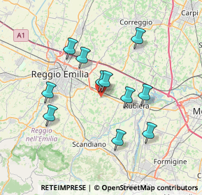 Mappa Via Adolfo Grassi, 42122 Reggio nell'Emilia RE, Italia (6.52455)